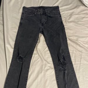 Forever 21 men ripped black denim jeans